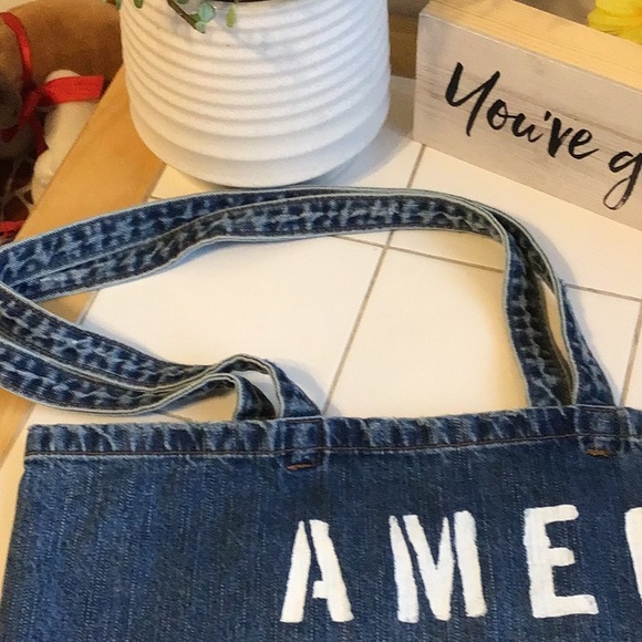 ‘American Eagle’ Distressed Denim Tote - Picture 3 of 7